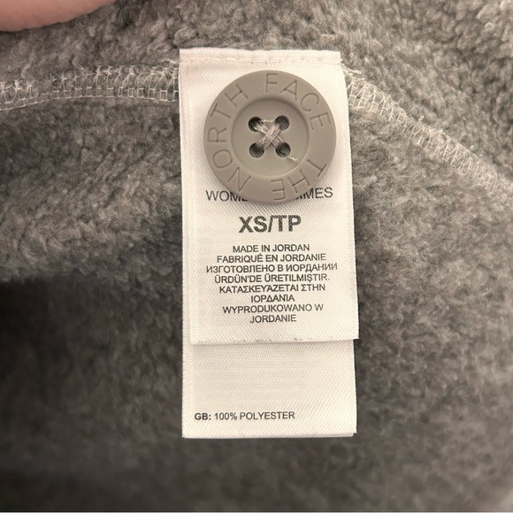 The North Face Pullover Womens Size XS Grey Hood Quarter Button Long Sleeve - Picture 7 of 13